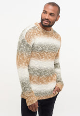 Męski Sweter Paski Mustang Emil C Degradee Degradee Naturetones 1014122 12475